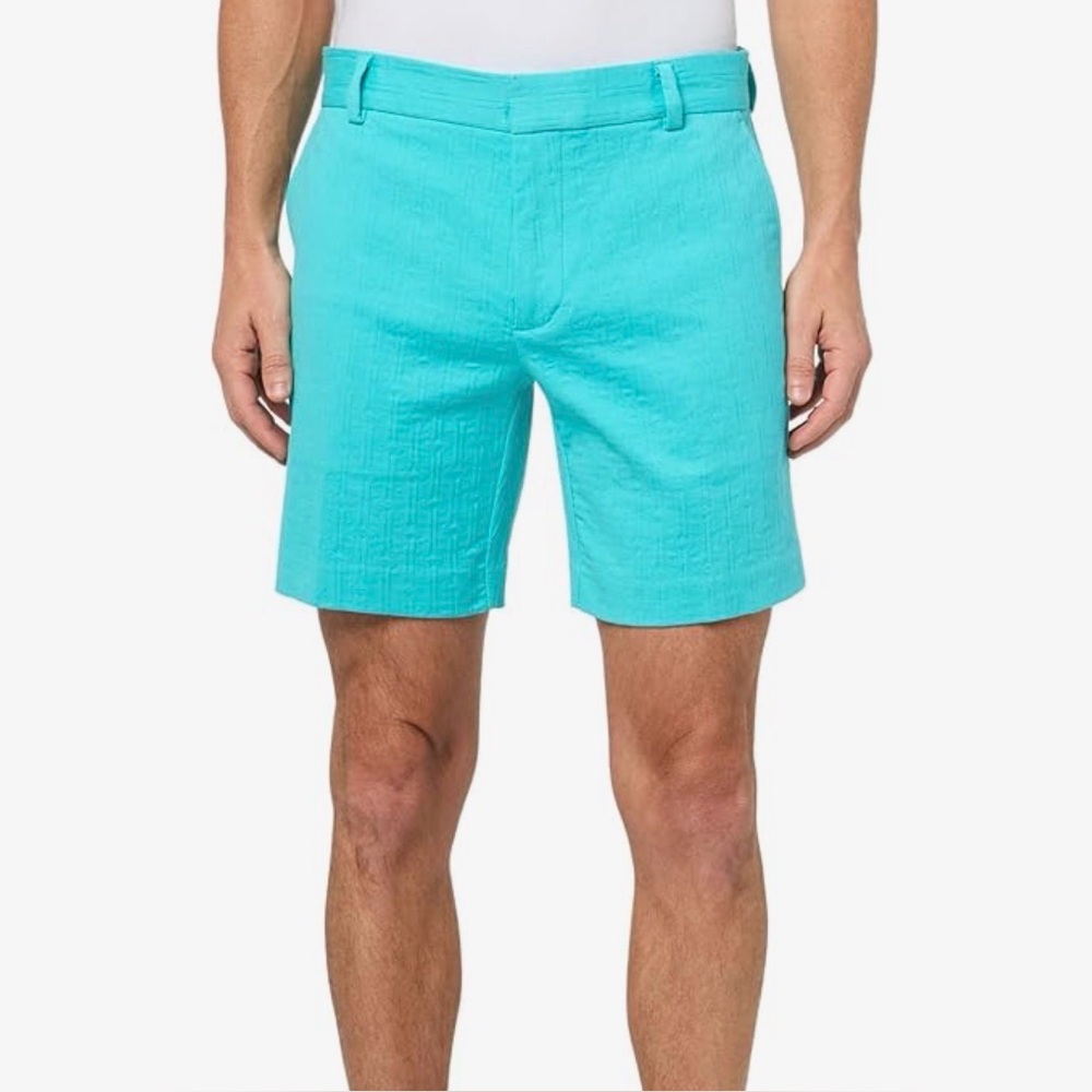 NWT 28 - 33 MR TURK Lawrence Men's Oceano Blue Flat Front Shorts